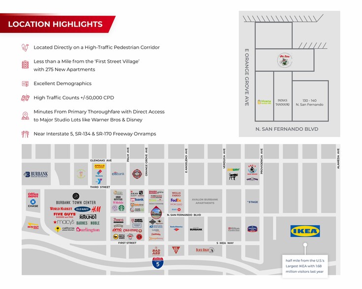 More Photos Of 130-140 N San Fernando Blvd, Burbank Storefront For Sale