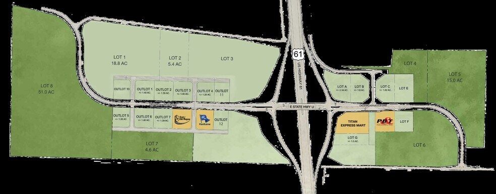 More Photos Of Hwy 61 @ Crossroads Blvd, Moscow Mills Land For Sale