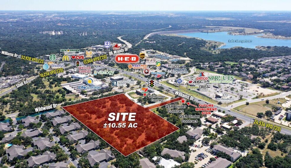 Primary Photo Of Williams Dr & Wildwood Dr, Georgetown Land For Sale
