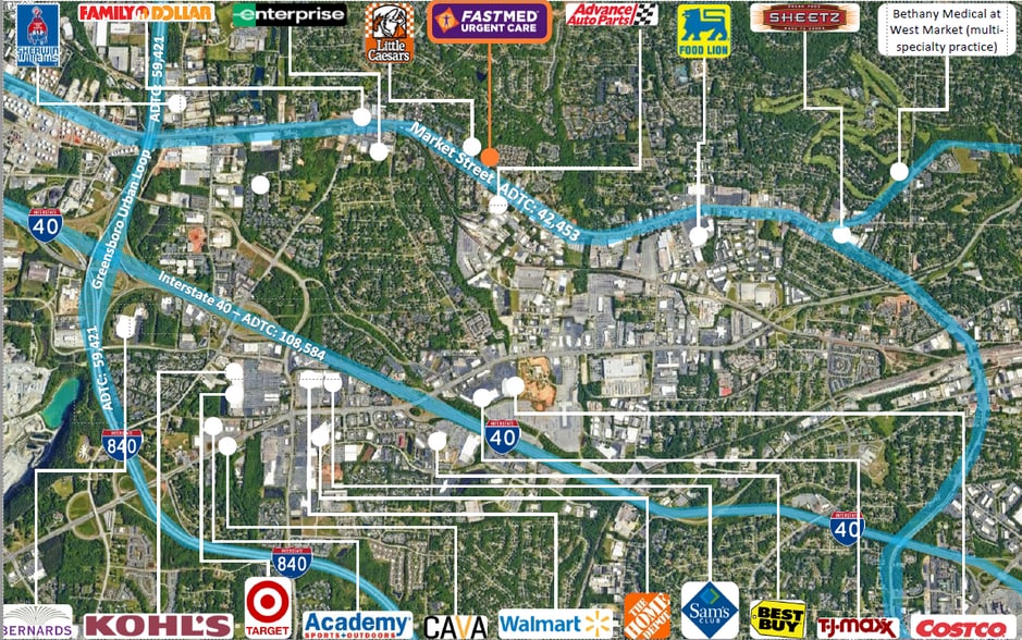 More Photos Of 5402 W Market St, Greensboro Freestanding For Lease