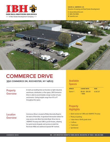 More Photos Of 350 Commerce Dr, Rochester Warehouse For Lease