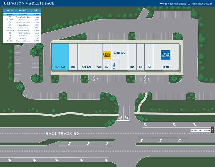 More Photos Of 4125 Race Track Rd, Saint Johns Storefront Retail Office For Lease
