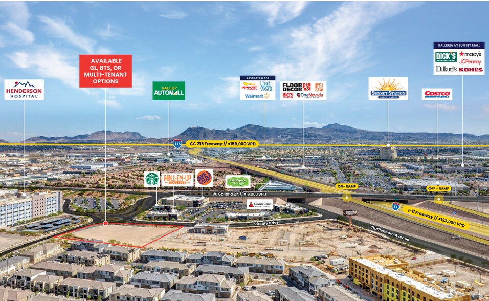 More Photos Of NEC Vitality Dr. & True N St. Dr @ Galleria Drive, Henderson Restaurant For Lease