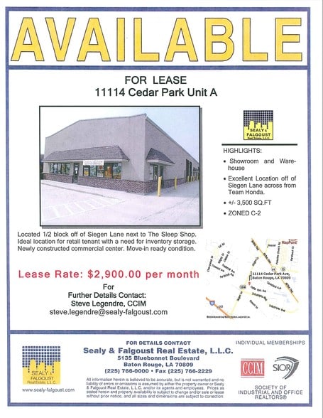 More Photos Of 11114 Cedar Park Ave, Baton Rouge Light Distribution For Lease