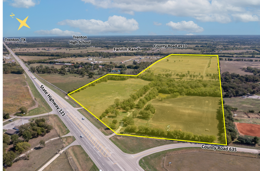 Primary Photo Of SEC of SH 121 and CR 635, Trenton Land For Sale