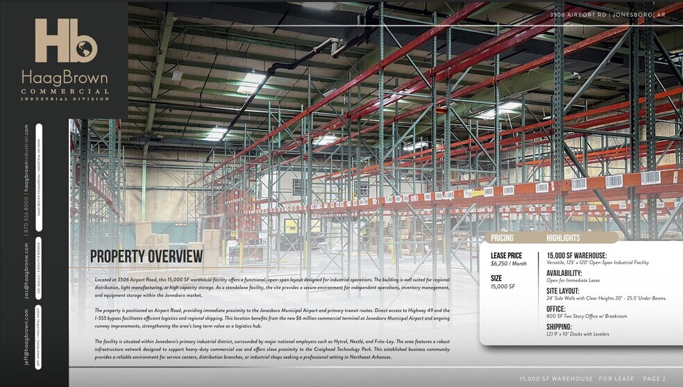 More Photos Of 3506 Airport Rd, Jonesboro Industrial For Lease