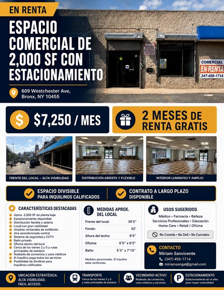 Primary Photo Of 613-613 Westchester Ave, Bronx Storefront Retail Office For Lease