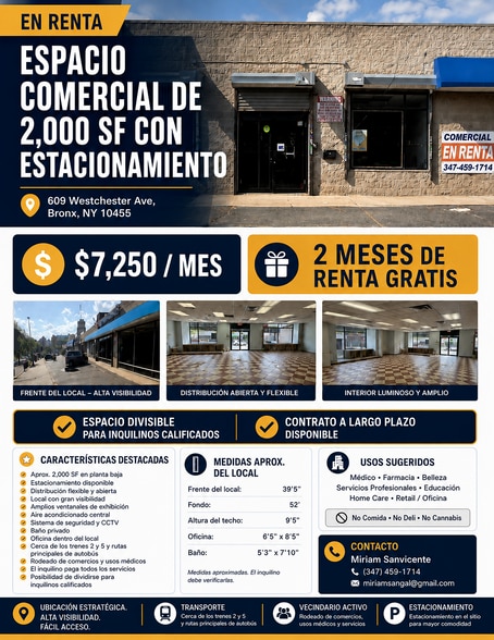 More Photos Of 613-613 Westchester Ave, Bronx Storefront Retail Office For Lease