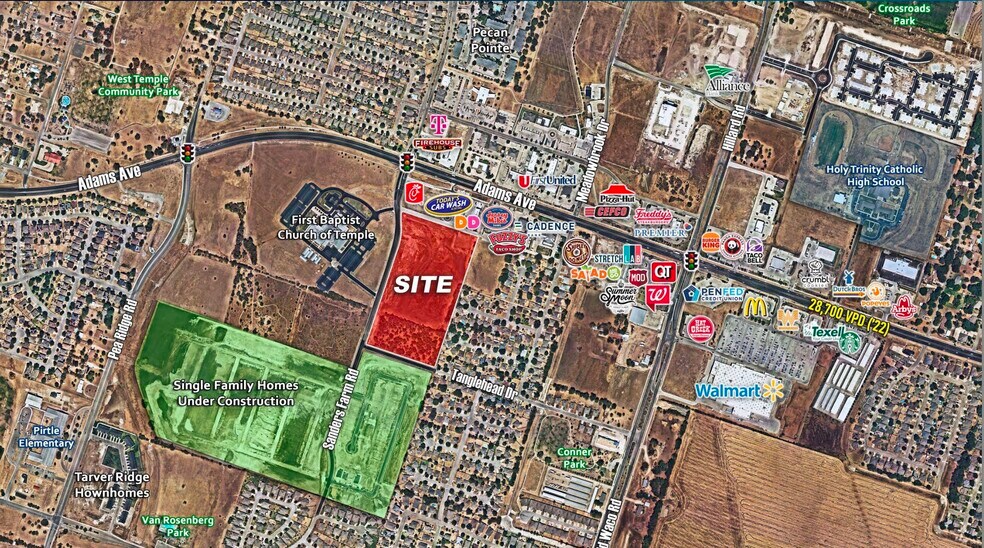 Primary Photo Of West Adams Ave @ Sanders Farm Road, Temple Land For Sale