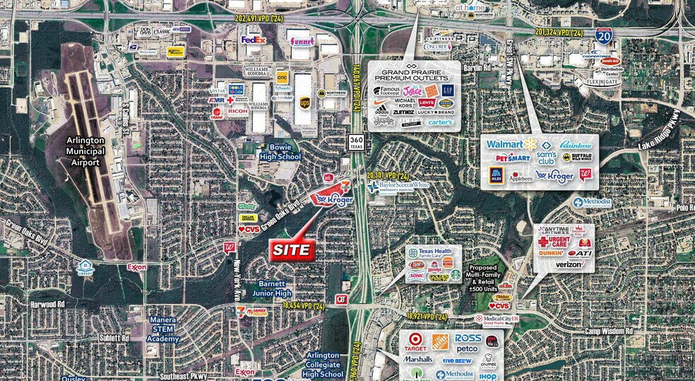 More Photos Of 2344-2400 SE Green Oaks Blvd, Arlington General Retail For Lease
