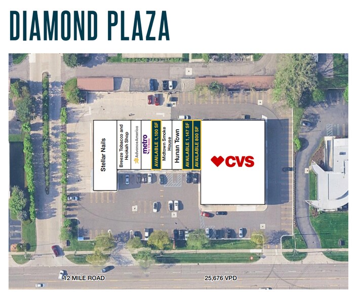 Primary Photo Of 26020-26068 W 12 Mile Rd, Southfield Storefront For Lease