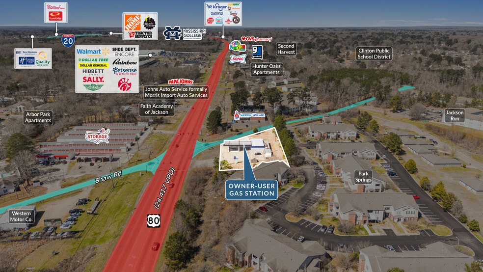 More Photos Of 5780 US-80, Jackson Convenience Store For Sale