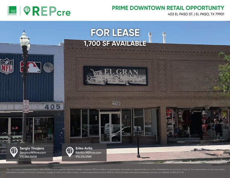 Primary Photo Of 321-403 S El Paso St, El Paso Storefront For Lease