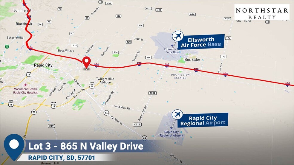 Primary Photo Of 865 Valley Dr, Rapid City Land For Sale