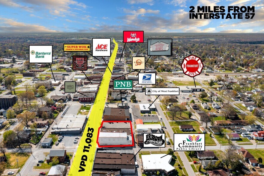 More Photos Of 327 E Main St, West Frankfort Freestanding For Lease