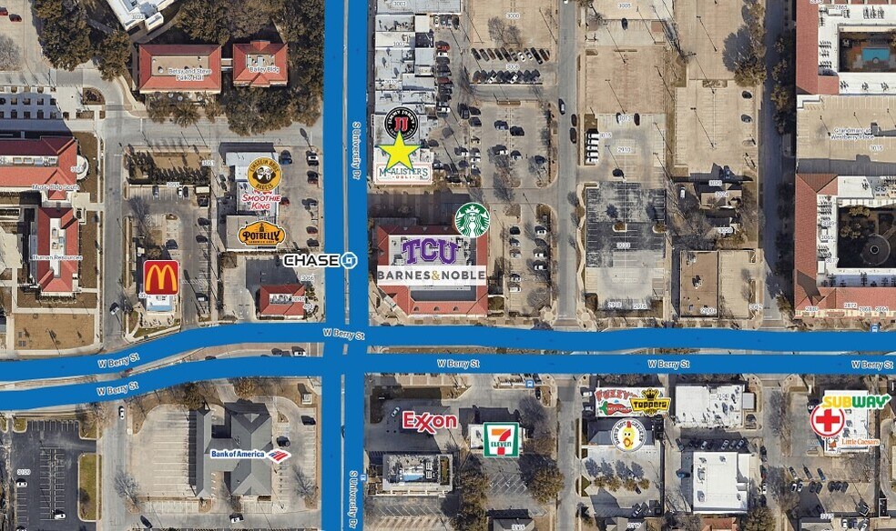 More Photos Of 3051-3053 S University Dr, Fort Worth Freestanding For Lease