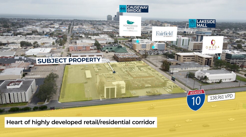 More Photos Of 3529-3545 N I-10 Service Rd, Metairie Land For Sale