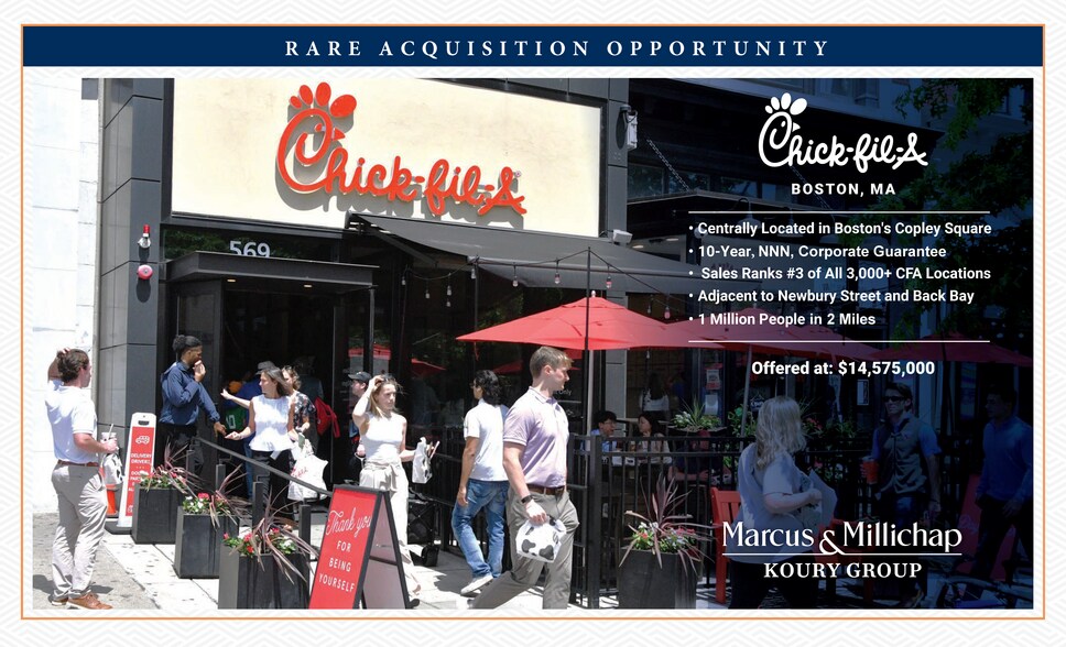 Primary Photo Of 569 Boylston St, Boston Fast Food For Sale