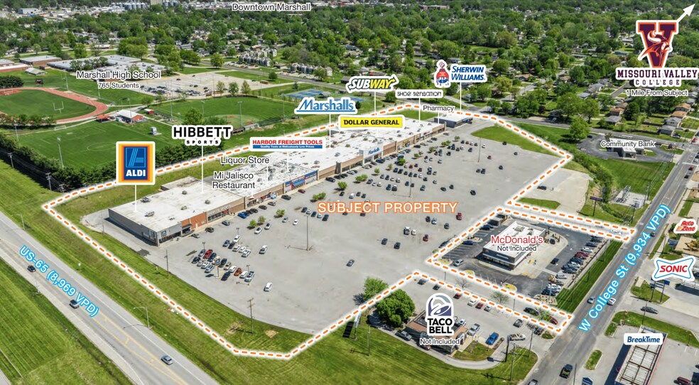 Primary Photo Of 895-975 W College St, Marshall Storefront For Sale