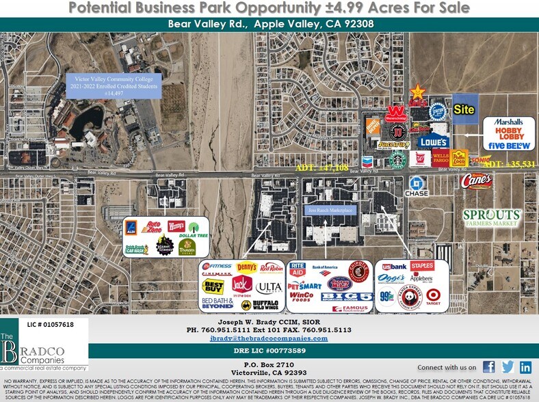 Primary Photo Of Apple Valley Rd @ Bear Vallet Road, Apple Valley Land For Sale