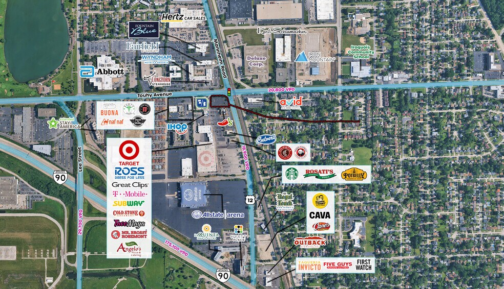 Primary Photo Of SWC E Touhy Ave & Mannheim Rd, Rosemont Land For Lease