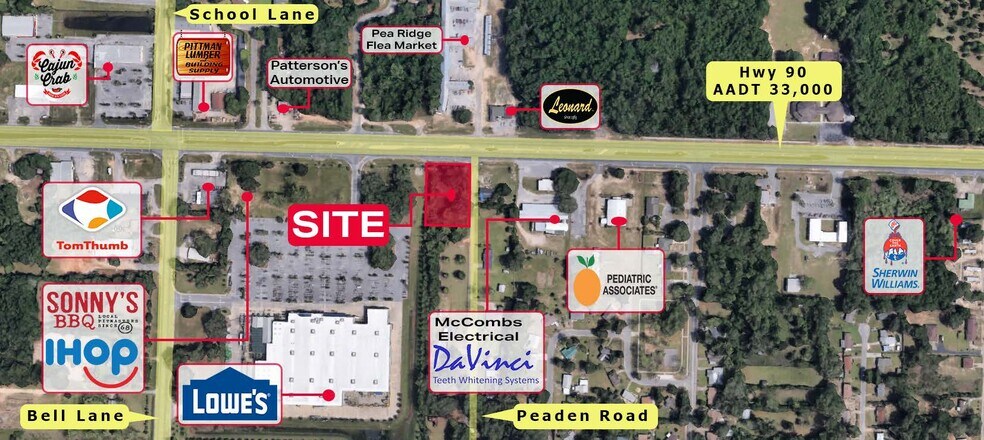 Primary Photo Of Hwy 90 @ Peaden Road, Pace Land For Sale