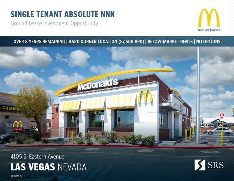 Primary Photo Of 4105 S Eastern Ave, Las Vegas Fast Food For Sale