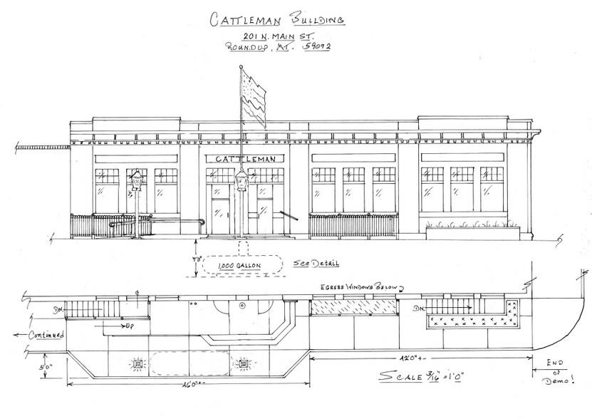 More Photos Of 201 Main St, Roundup Restaurant For Lease