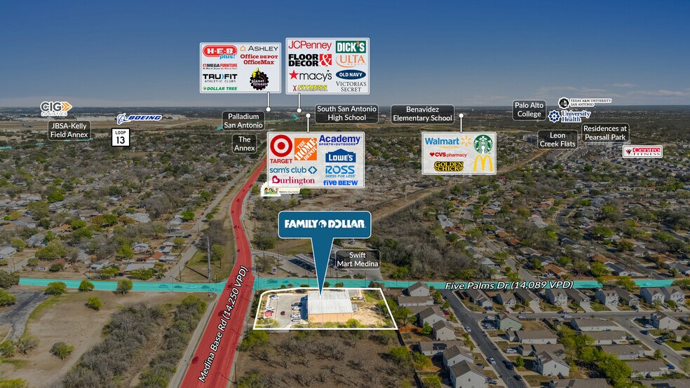 More Photos Of 5902 Medina Base Rd, San Antonio General Retail For Sale