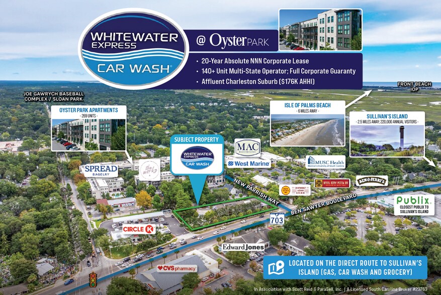 Primary Photo Of 1406 Ben Sawyer Blvd, Mount Pleasant Carwash For Sale