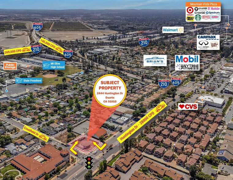 Primary Photo Of 2444 Huntington Dr, Duarte Fast Food For Sale