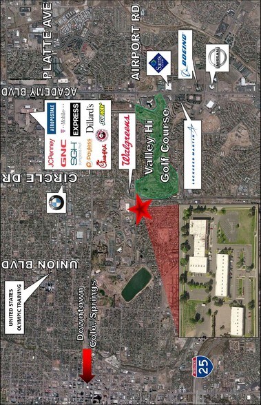 More Photos Of 2537-2579 Airport Rd, Colorado Springs General Retail For Lease