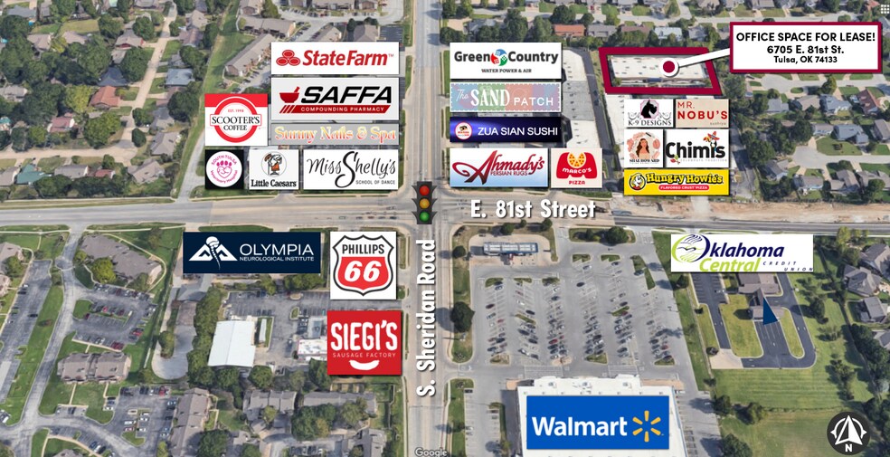 More Photos Of 6703-6709 E 81st St, Tulsa Unknown For Lease