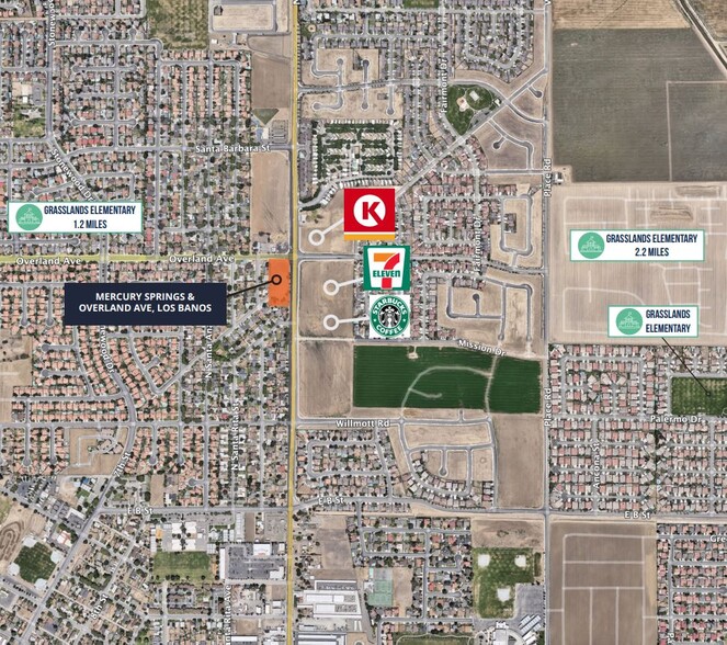 Primary Photo Of SEC of Mercey Springs and Overland Ave Ave, Los Banos Land For Sale