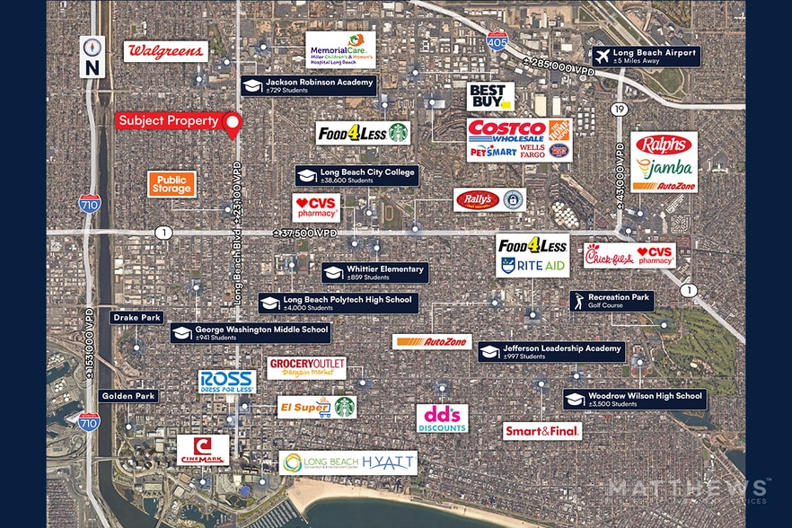 More Photos Of 2301 Long Beach Blvd, Long Beach Freestanding For Lease