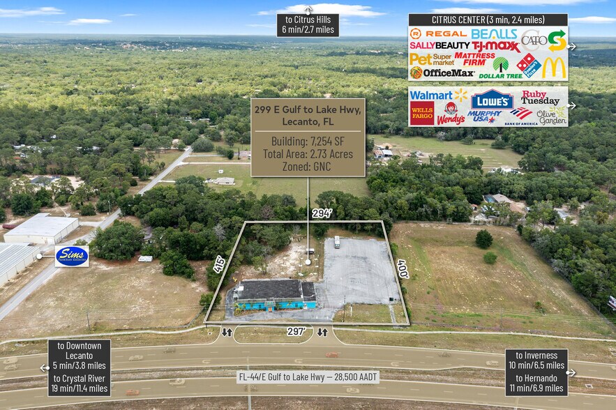 More Photos Of 299 E Gulf To Lake Hwy, Lecanto Storefront For Sale