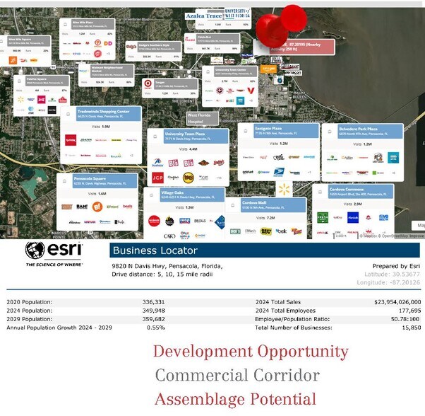 More Photos Of 9820 Davis Hwy, Pensacola Land For Sale