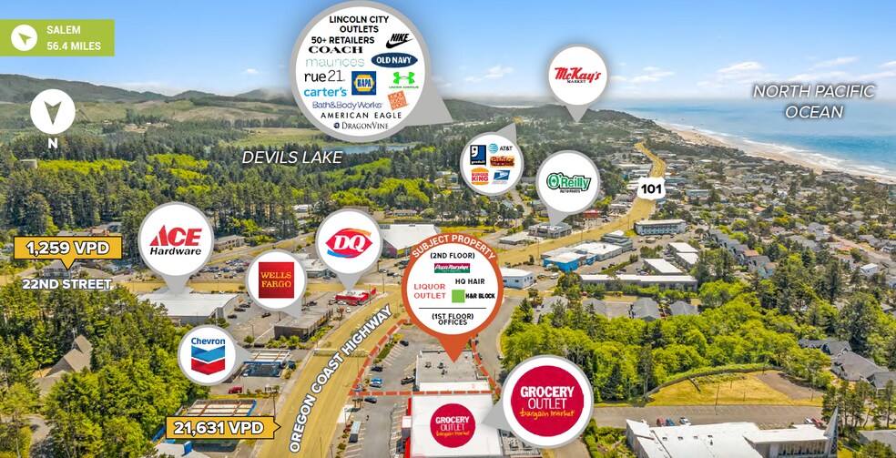 More Photos Of 2401-2429 NW Highway 101, Lincoln City General Retail For Sale