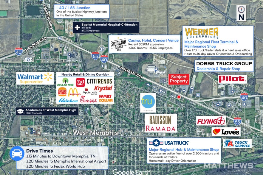 Primary Photo Of 2501 S Service Rd, West Memphis Hotel For Sale