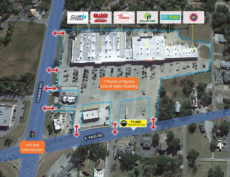 More Photos Of 1307-1355 E Pass Rd, Gulfport Storefront For Lease