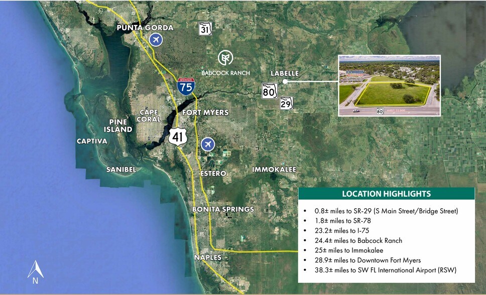 More Photos Of W. Hickpochee Ave. & Shady Oaks Ave, LaBelle Land For Sale