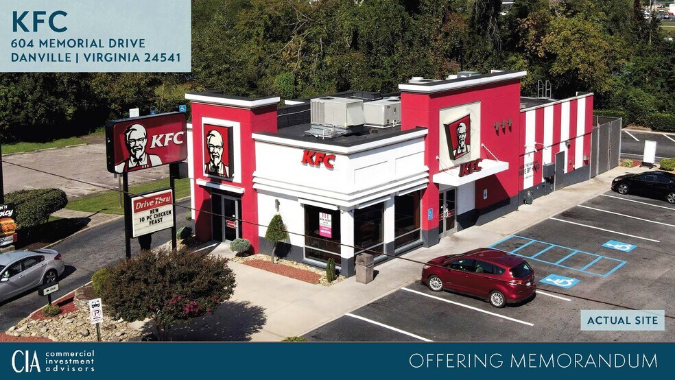 Primary Photo Of 604 Memorial Dr, Danville Fast Food For Sale