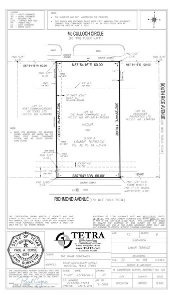 More Photos Of 5309 McCulloch Cir, Houston Land For Sale