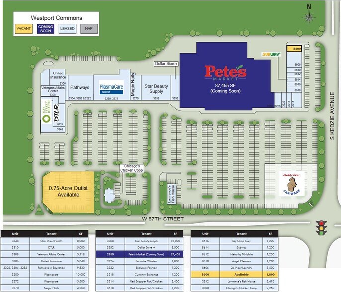 More Photos Of 3210-3348 W 87th St, Chicago Storefront For Lease