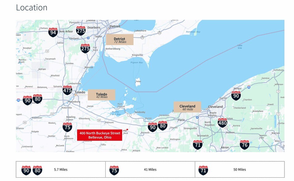 More Photos Of 400 N Buckeye St, Bellevue Distribution For Sale