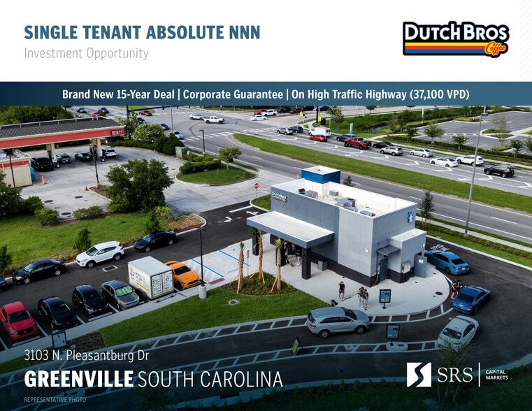 Primary Photo Of 3103 N Pleasantburg Dr, Greenville Fast Food For Sale