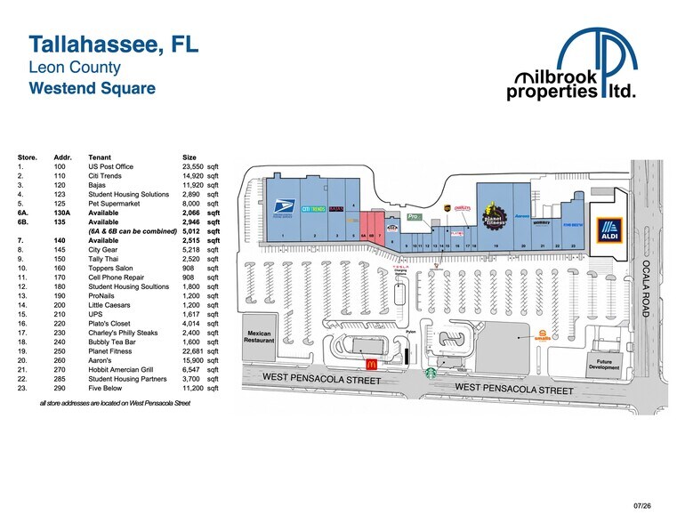 More Photos Of 2020 W Pensacola St, Tallahassee Storefront For Lease