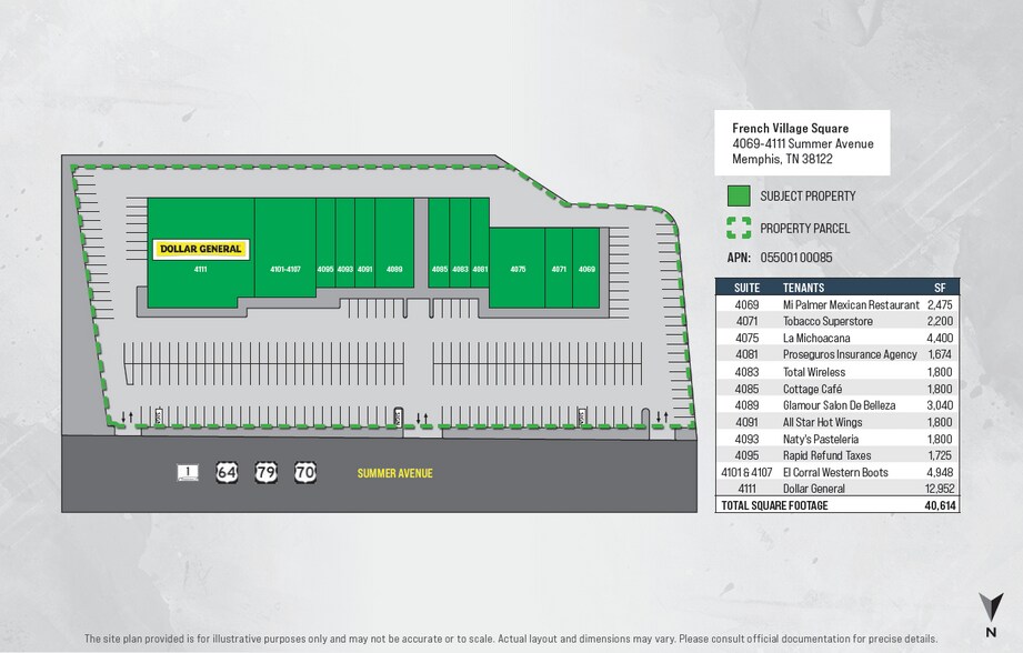 More Photos Of 4069-4111 Summer Ave, Memphis General Retail For Sale