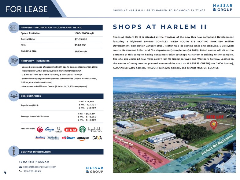 More Photos Of Beechnut St & Harlem Rd, Richmond Skating Rink For Lease