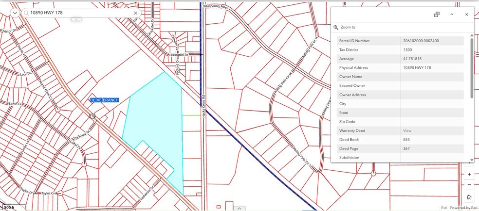 More Photos Of 10890 Highway 178, Olive Branch Land For Sale